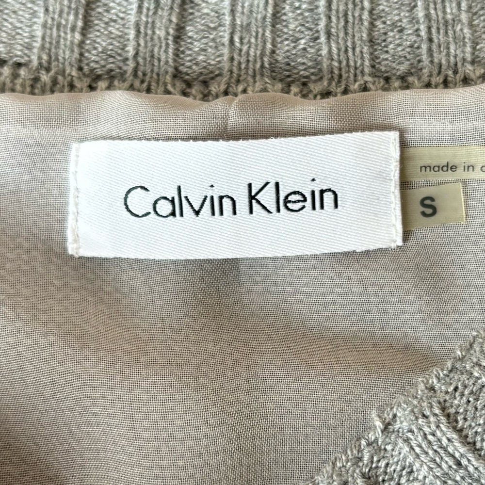 NWT Calvin Klein Sz S Y2K Knit Empire Tiered Chiffon Ruffle Midi Slip Dress - Picture 7 of 12